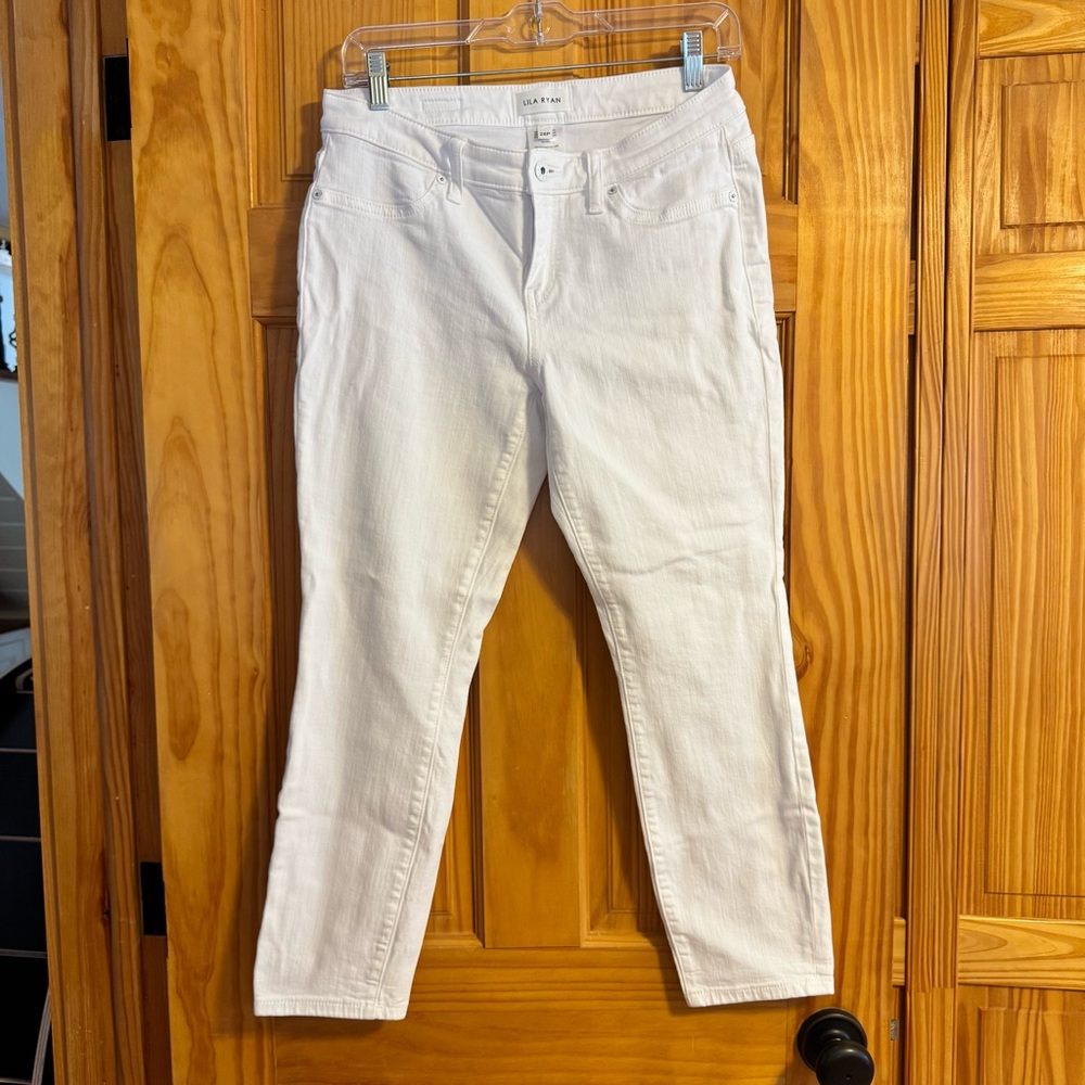 LILA RYAN Women's Crisp White Ankle Jeans